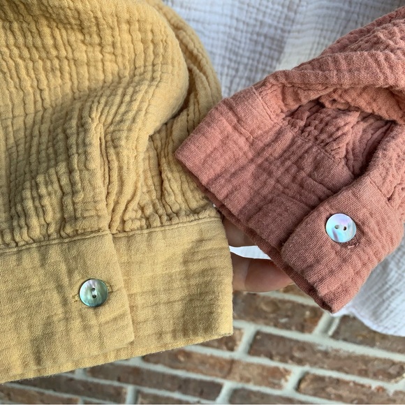 Entro Color Block gauze cotton Button Down - Picture 7 of 8